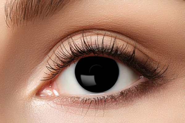 Blind Black Kontaktlinsen. Schwarze Farblinsen.