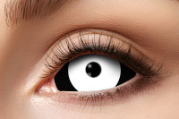 Farbige Sclera Kontaktlinsen weiß schwarz 22 mm