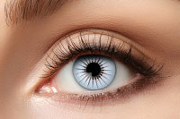 White Pattern Kontaktlinsen. Weiße Farblinsen.