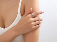 Umarmende Hände Ring. One Size in silber HUG Ring