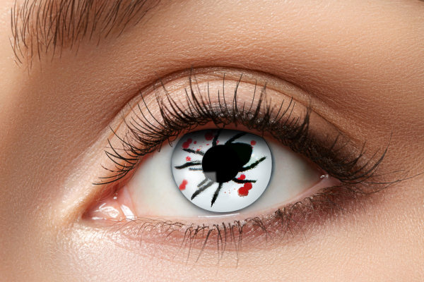Blood Spider Kontaktlinsen. Spinnen Motivlinsen
