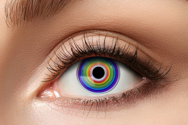 Regenbogen Kreis Kontaktlinsen. LGBTQ Farblinsen