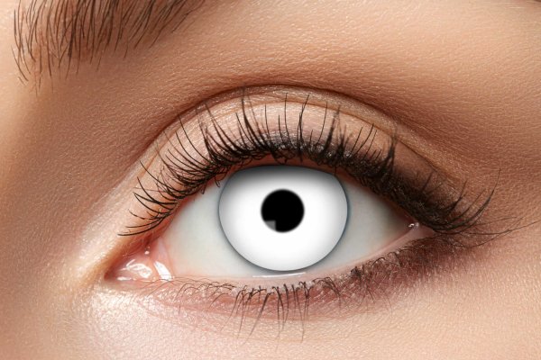 White Zombie Kontaktlinse mit Minus Sehstärken