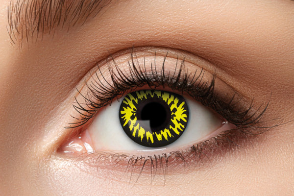 Werewolf Kontaktlinsen. Gelbe Motivlinsen.