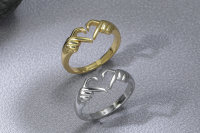 Love Ring. Finger Herz Form. 925 Sterlling Silber...