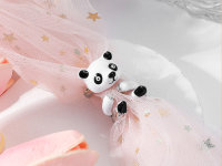 Süßes Pandabär Ring Set. Niedlicher Ring One Size Naturschmuck