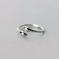Süßer Delfin Ring aus 925 Sterling Silber One...