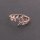 925 Sterling Silber Blätter Ring mit Zirkonia