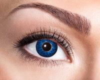 Blue Leopard Kontaktlinsen. Blaue Farblinsen.