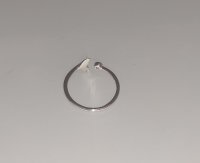 925 Sterling Silber Wal Flossen Ring  mit Zirkonia
