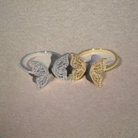 925 Sterling Silber Schmetterling Ring Zirkonia