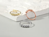 Anti Stress Anxiety Ring Gold Silber oder Rosé