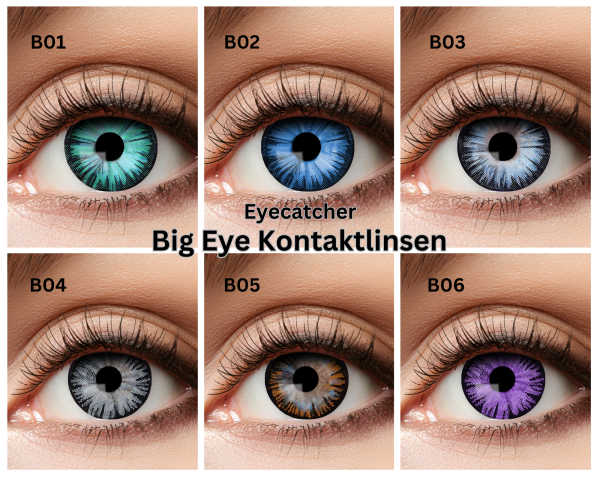 Big Eyes Kontaktlinsen große Augen verschiedene Farben
