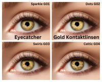 Gold Kontaktlinsen goldene Farblinsen verschiedene Designs
