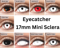 Mini Sclera Kontaktlinsen 17mm verschiedene Farben E07-Black Eye