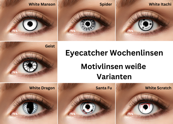 Wochen Kontaktlinsen Motivlinsen weiße Varianten