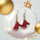 Nikolausmütze Ohrringe festliche Ohrhaken mit Edelsteinen