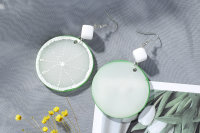 Zitronen oder Limetten Ohrringe mit Zuckerwürfel lustiger Schmuck