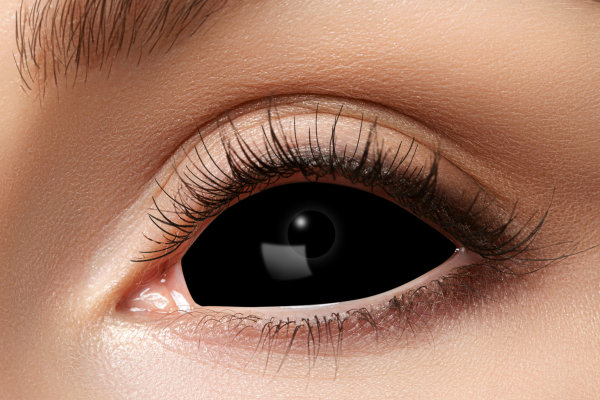 Farbige Sclera Kontaktlinsen verschiedene Farben 22mm Schwarz