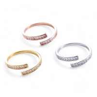 Offener eleganter Ring Gold Rosé oder Silber mit...