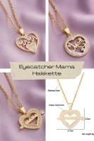 Mama Mom Halskette vergoldet Muttertagsgeschenk Pfeil Herz Mama Liebe